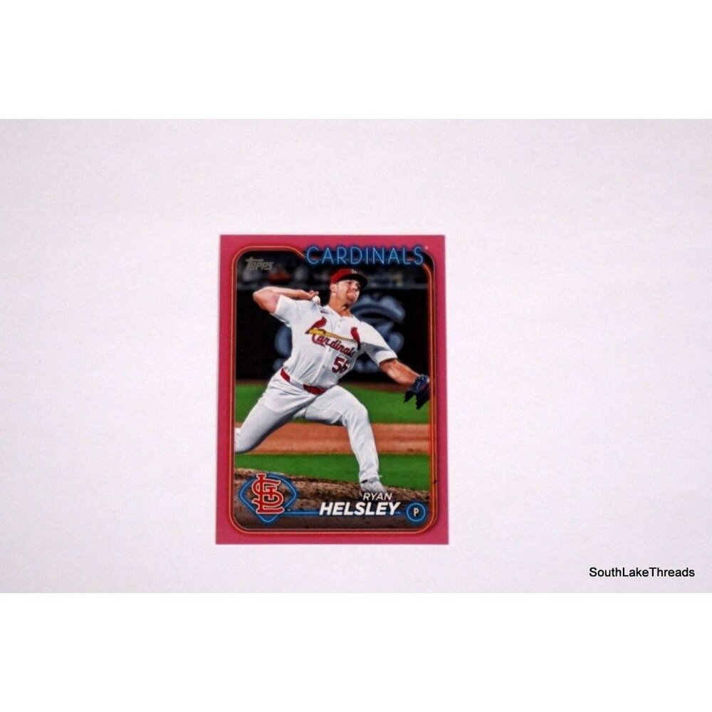 2024 TOPPS UPDATE RYAN HELSLEY PINK FATHER'S DAY #'d /50 CARDINALS